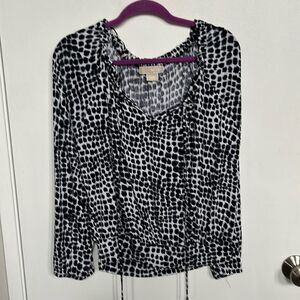 Michael Kors Black & White Print Top/Blouse​​